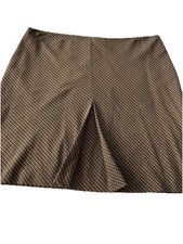 Vintage Old Navy 8 Brown Plaid Mini Skirt 90  s Preppy Academia Grunge Pleated