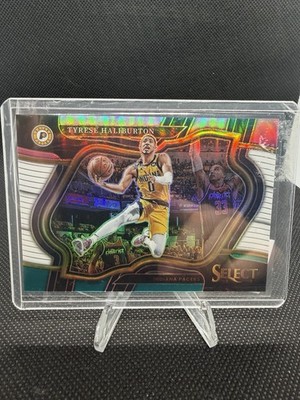2022 Panini Select Courtside #235 Tyrese Haliburton Teal White Pink Prizms #/49