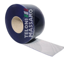Bobina da 50 metri in PVC Trasparente per Porte Tende a Strisce spessore 2mm