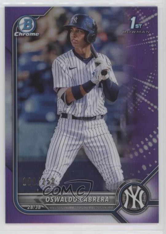 2022 Bowman Chrome Prospects Purple Refractor /250 Oswaldo Cabrera #BCP-17 9nn