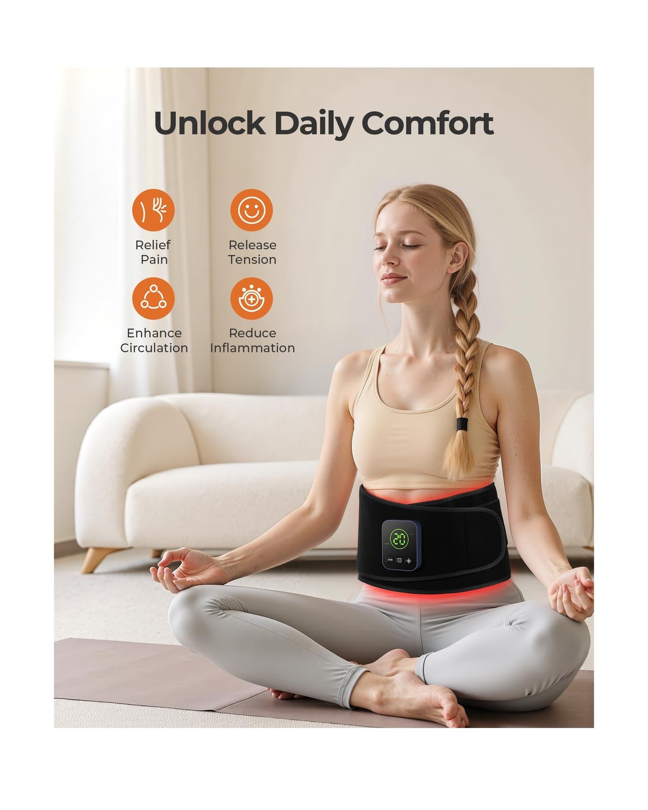 XASLA Red Light Therapy Belt, 660nm & 850nm Near Infrared Light The... Fast Ship