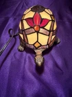 Vintage Tiffany Style Turtle Nightlight Lamp Stained Glass Accent Light Vanity