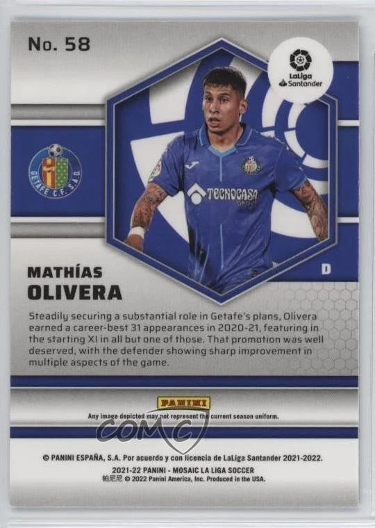 2021-22 Panini Mosaic La Liga Mathias Olivera #58 - Image 2 of 2