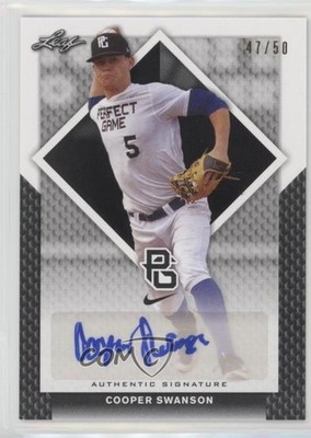 2016 Leaf Perfect Game National Showcase Black 47/50 Cooper Swanson Auto 0cz