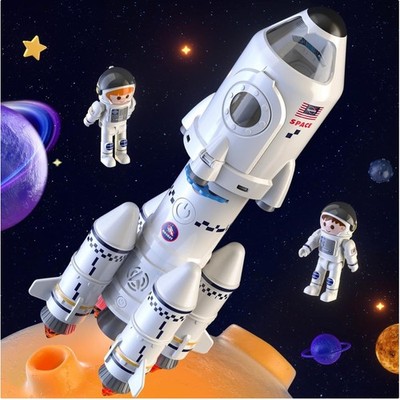 Space Rocket Toy, 5-in-1 STEM Set, Astronauten, Projector, Gunpowder Sound
