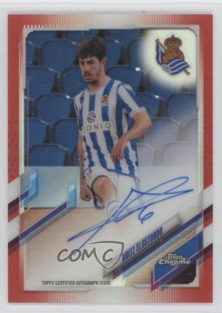 2020 Topps Chrome X Real Sociedad Red Refractor 5/5 Aritz Elustondo #RCA-AE Auto