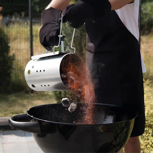 MasterCook Ciminiera Accenditore Barbecue con Impugnatura di Sicurezza in - Foto 2 di 24