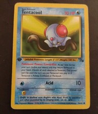 1999 POKEMON FOSSIL 1ST EDITION #56 TENTACOOL First Edition