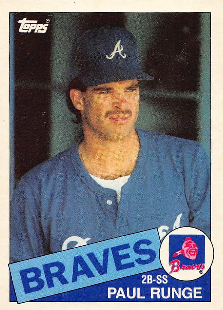 Paul Runge 1985 Topps Traded Baseball card #100T Atlanta Braves