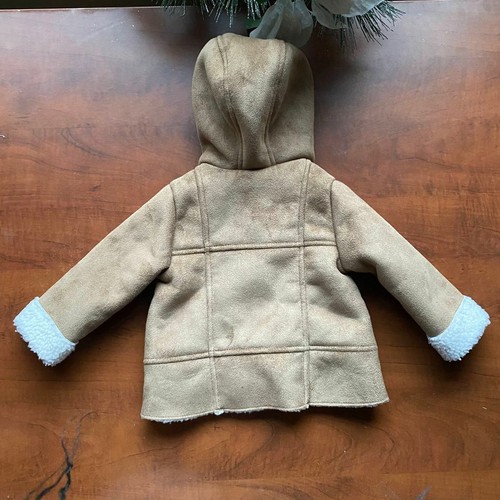 Zara Baby Girl Hooded Faux Fur Jacket Coat Size 6-9 months - Picture 2 of 7