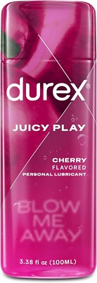 Durex Water-Based Cherry Lube   3.38 fl oz   Sexual Lubricant   Free and Fast Sh