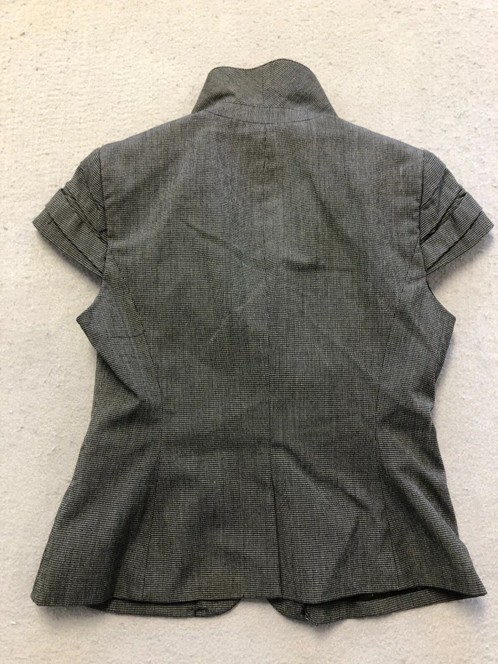 Camisa feminina The Limited Collection extra pequena cinza abotoada SS Top - Imagem 3 de 4