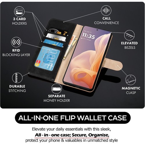 Pour Honor 200 Smart Case, Portefeuille en Cuir Mince Support Magnétique à Rabat Housse Téléphone - Photo 4 sur 21