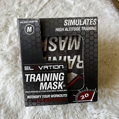 Elevation Training Mask 20 Medium Simulates High Altitude Training New Open box