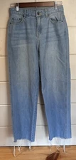 Future Collective 100% Cotton High Rise Distressed Bottoms Denim Jeans Size 0