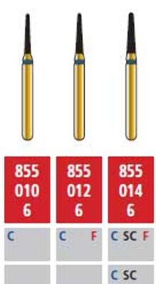 Alpen FG #855.025 Coarse Grit Diamond Bur, Pack of 5