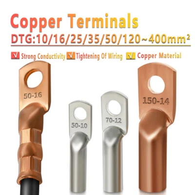 GOOBETTER DTG Copper Lug Connectors-Heavy Duty Electrical Terminals for Wiring 10~400mm²