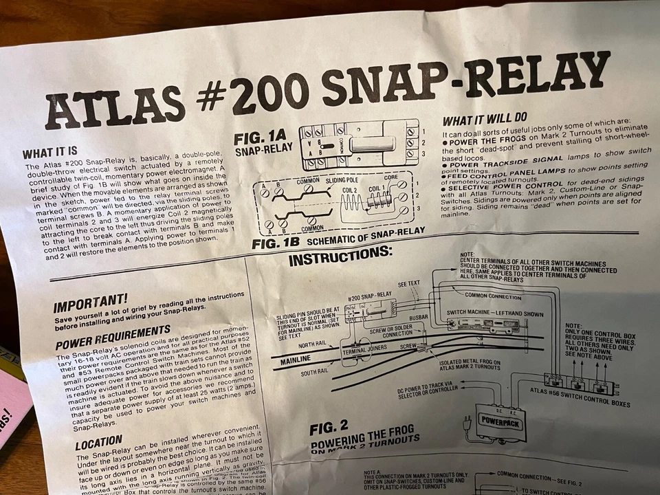 Atlas #200 Snap Relay HO Vintage Model Train - Image 2 of 4