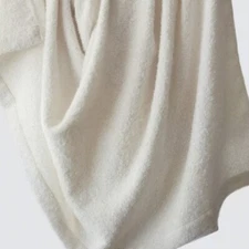 NEW $579 The Citizenry Catalina Boucle Bed Blanket Ivory  80"Wx 96"H Alpaca Wool