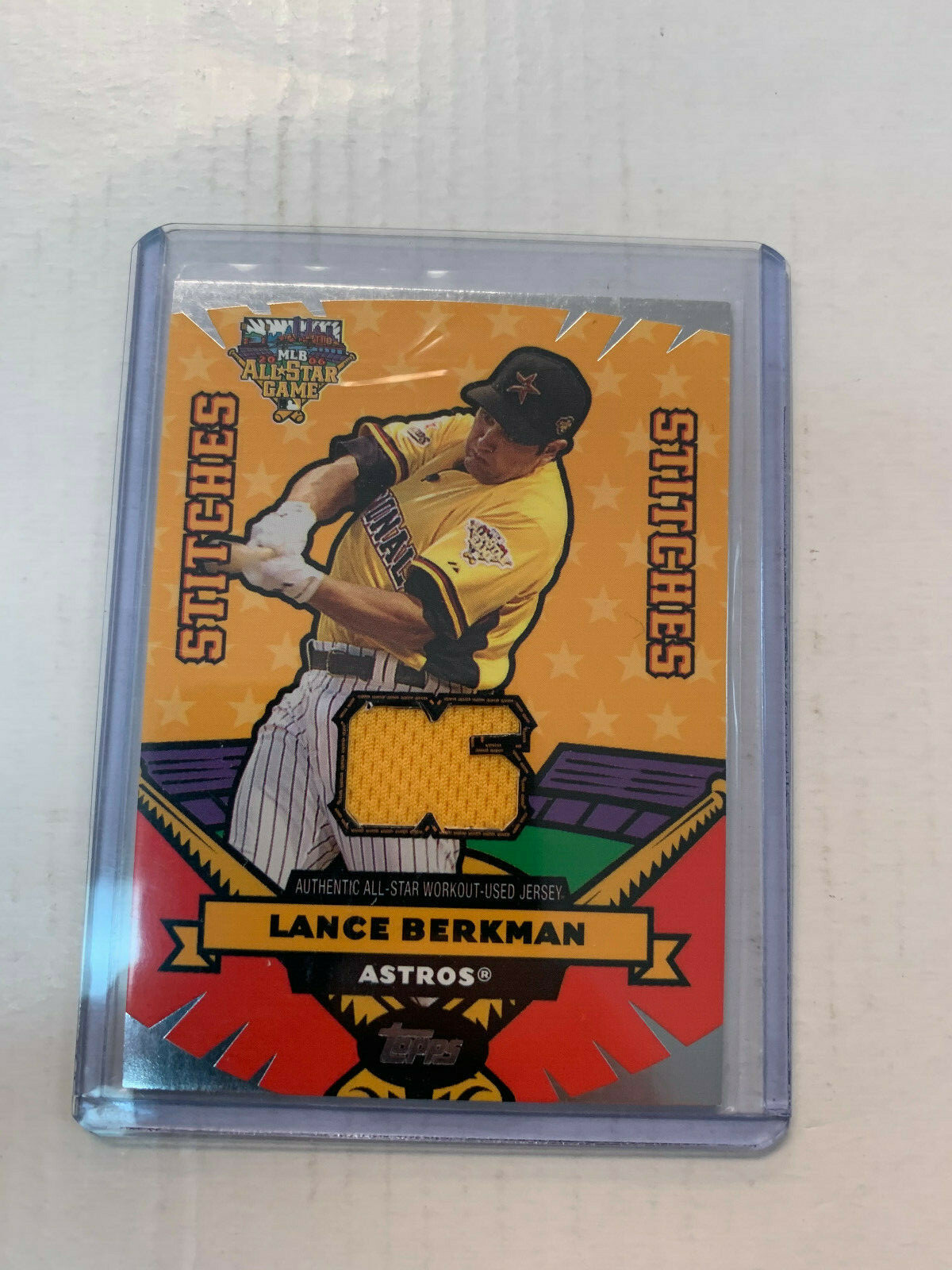 Lance Berkman 2006 Updates & Highlights Jersey Card #AS-LB