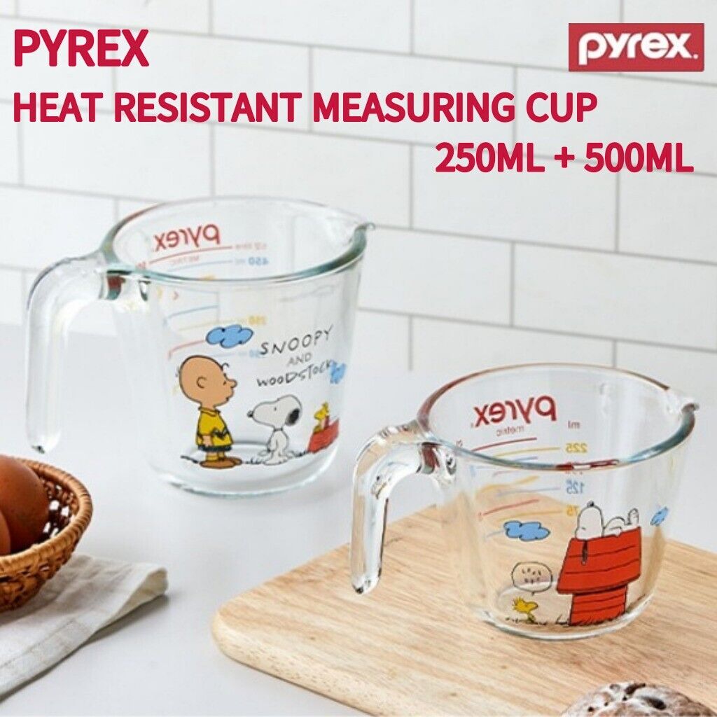 PYREX x PEANUTS SNOOPY Measuring Cup 2p set- 500ml(16.9oz PYREX x PEANUTS SNOOPY Measuring Cup 2p set- 500ml(16.9oz