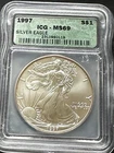 ICG MS69 1997 Silver American Eagle Silver Dollar