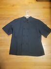 Chefwear Chef Jacket Black Shortsleeve Cloth Knot Buttons Mens Xl