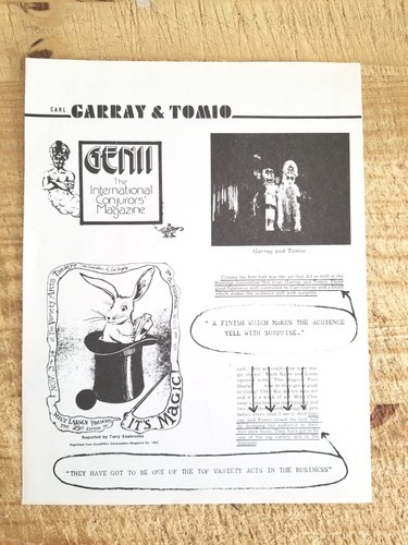 GARRAY & TOMIO.SPREAD SHEET PROMO + ADDITIONAL EPHEMERA.CHECK PHOTOS*EH6 - Picture 14 of 17