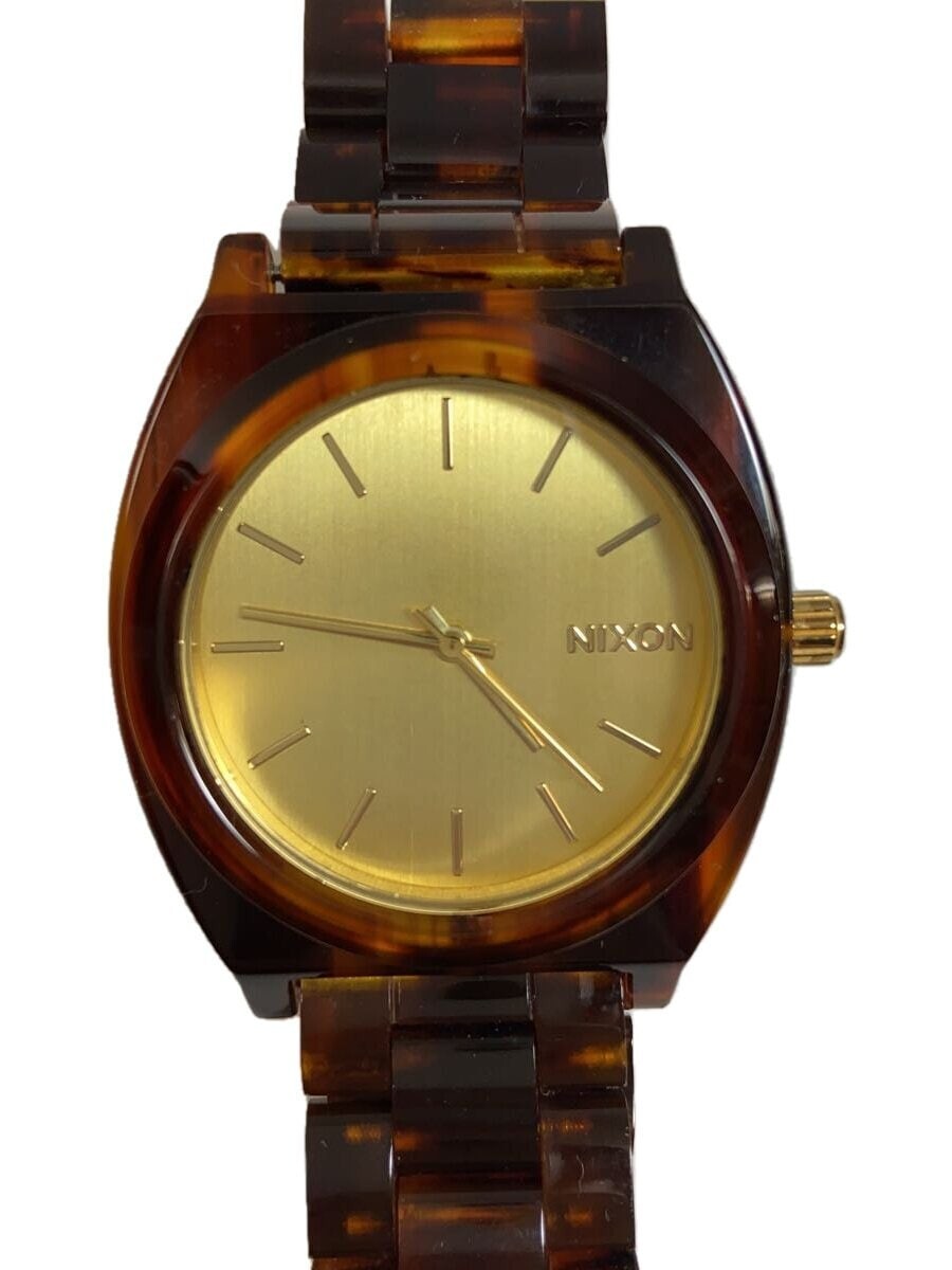 NIXON NA3271424 Quartz Unisex Watch Gold Dial Analog Brown NIXON NA3271424 Quartz Unisex Watch Gold Dial Analog Brown