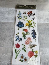 Scrapbook Stickers - Flowers Colorful Garden - The Paper Studio  Retired NEW #34