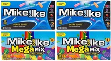 4x Mike Ike Variety Packs - Berry Blast/Mega Mix Chewy Candy 141g American