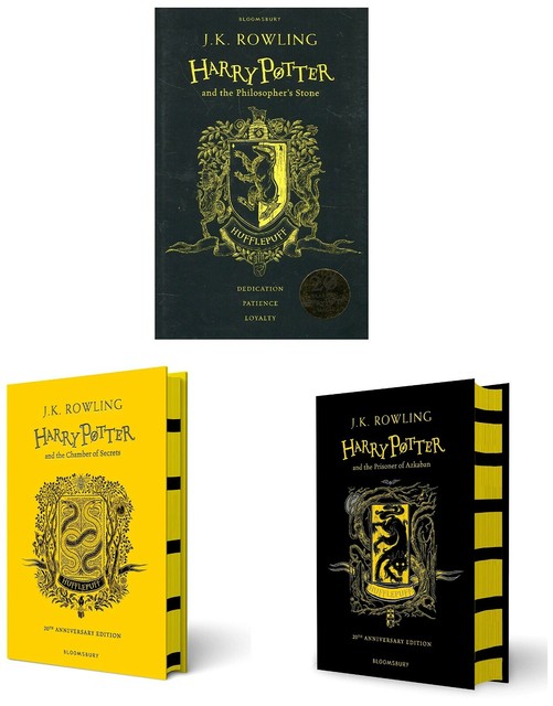 NEW Harry Potter Hufflepuff Edition 3 Hardcover Books Set Philosopher, Chamber eBay