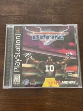 NFL Blitz (Sony PlayStation 1, 1998) - CIB Damage To Case Pictured