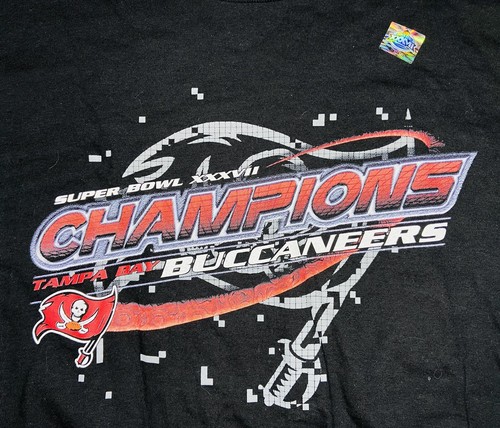 *NWOT* Pro Delta Tampa Bay Buccaneers 2002 Super Bowl Schedule L/S Shirt; M - Picture 2 of 8
