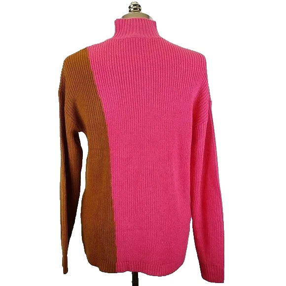 Suéter de ficción The Fifth Label nuevo con etiquetas para mujer M rosa ruso bloque de color cuello falso Foto 3 de 4