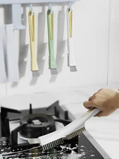 Steel Bristle Brush, Multifunctional Hard Bristle Crevice Scrub Brush ET