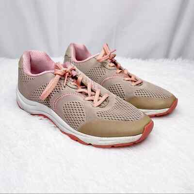 Vionic Action Emerald Pink Tan Comfort Orthaheel Walking Sneaker