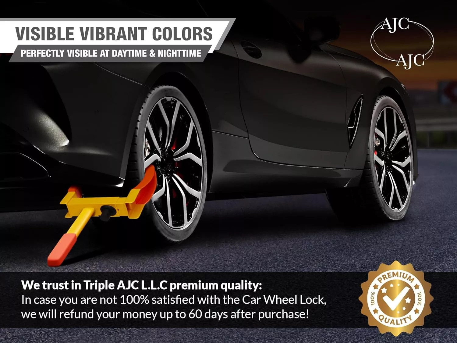 2pc Wheel Clamp Heavy Duty Anti Theft Tire Lock Car Caravan Security Trailer 