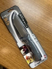 Camillus 9.5" Titanium Bonded Drop Point Hunter Fixed Blade Knife w/ Sheath. New