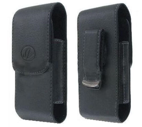 Black Leather Case Pouch Holster with Belt Clip for ATT Nokia 2720 fold, N75 - Picture 1 of 1