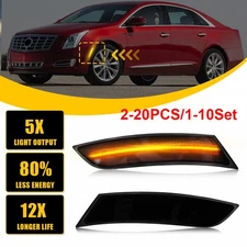 For 2013-2017 Cadillac XTS Turn Signal LED Side Marker Light Front Fender Lamps