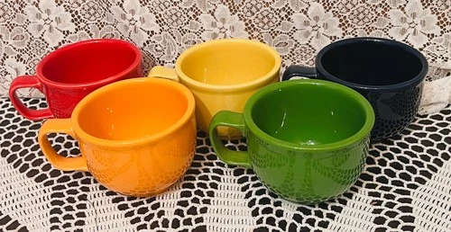 Homer Laughlin HLC Fiesta Jumbo Mug Rainbow Set of 5