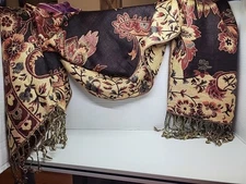 Pashmina Scarf Womens 65x28” Multicolor Boho Shawl Wrap