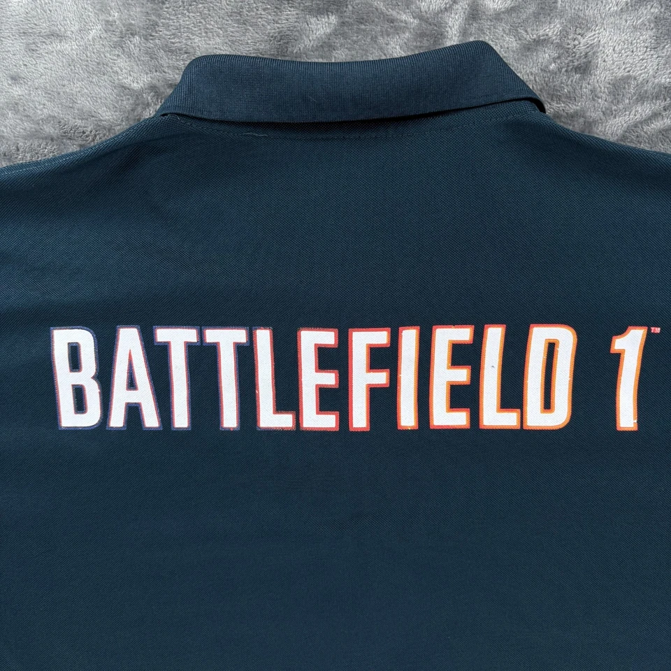 Battlefield 1 GameStop EA Dice Promo Polo Shirt XL Employee Uniform Gamer - Image 3 of 4