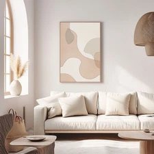 Pink  Abstract Wall Art Hand Painted on Oil Painting Canvas Minimalism 