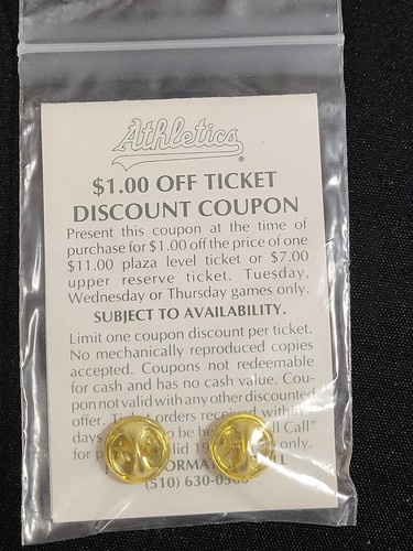 Oakland Athletics Unocal 76 Tools of the Trade Bat Ball Commemorative Pin #2 - Picture 3 of 3