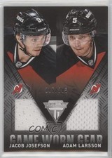 2013 Titanium Game-Worn Gear Combo Materials Jacob Josefson Adam Larsson 07n1