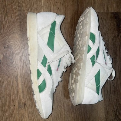 Reebok Classic Nylon Chalk Green Suede Men's Sz 12 Sneakers Shoes GX8932
