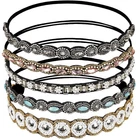 5pcs Hairbands for Women, 5 Rhinestone Beaded Headbands, Head Bands for Women...