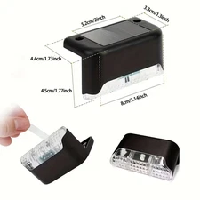 12pcs Solar Stair Lights Outdoor Wall Lights, Outdoor Automatic Sensor Switch